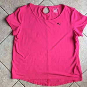 Puma - fuschia shirt with keyhole back